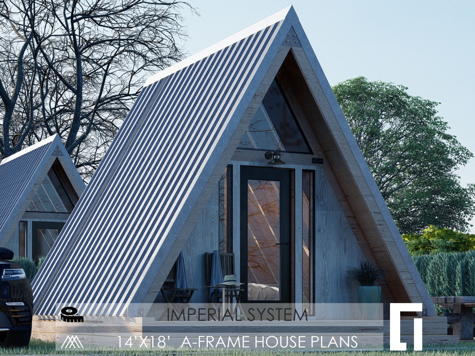 14’x18′ A Frame Cabin Plans 210 SqFt Pdf