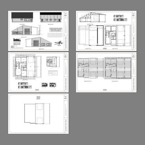 46×48 House – 2 Bedroom 1 Bath 1 RV – 1,157 sqft – PDF Floor Plan – Model 4C