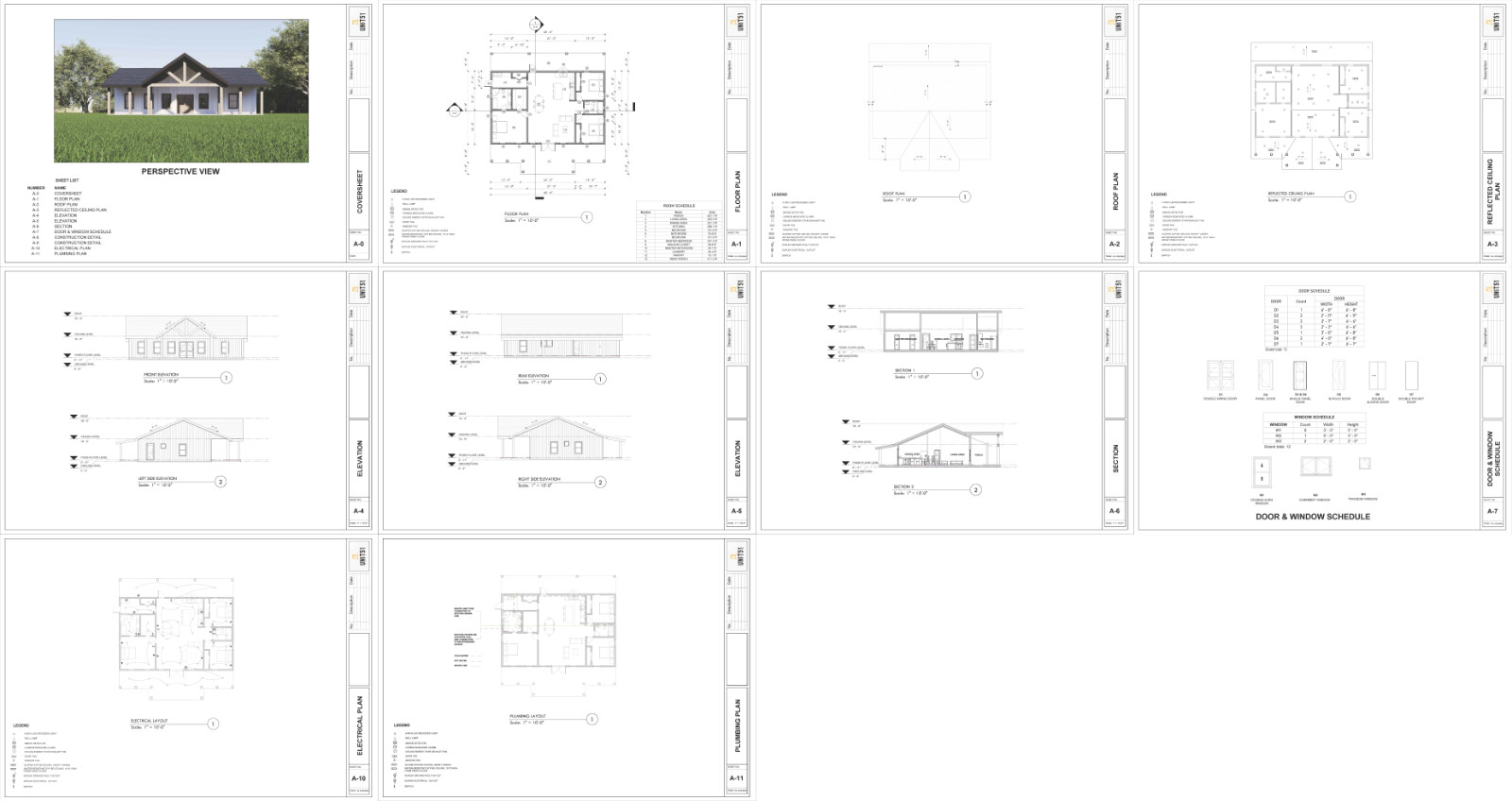 House Plan, 3 Bedroom 2 Bath with Front & Rear Porch, 1600 sq ft | PDF DOWNLOAD