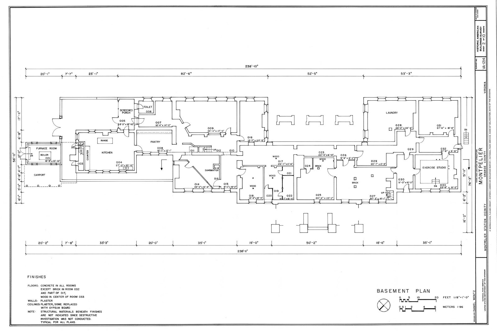 Montpelier, a Southern Colonial Country Mansion, printed architectural plans