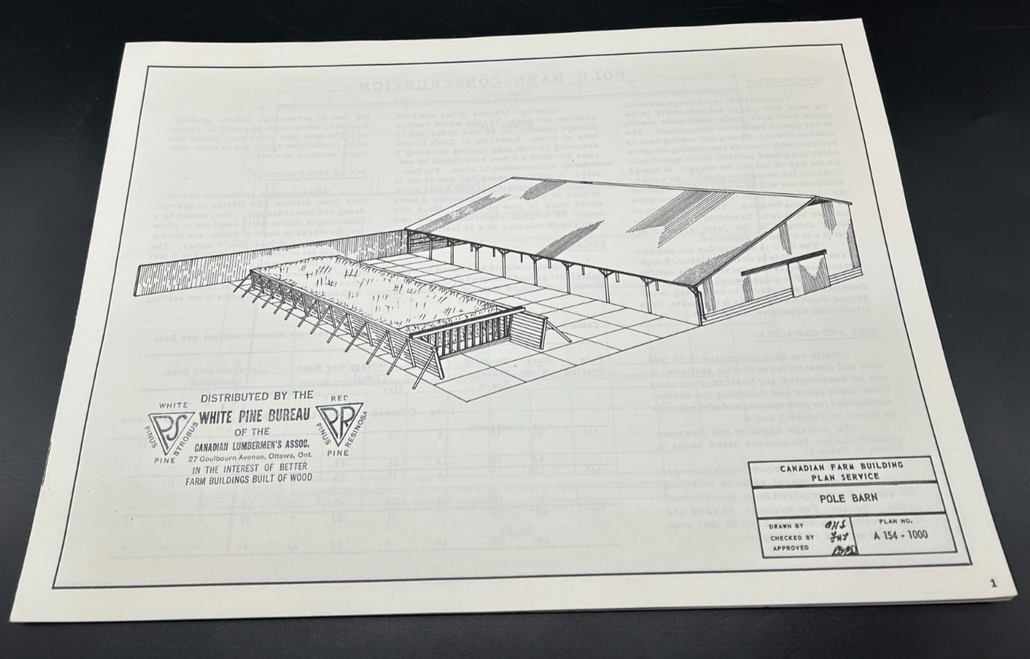 Plans for Pole Barn-Potato Storage-White Pine Bureau-Canadian Lumberman’s Assoc.