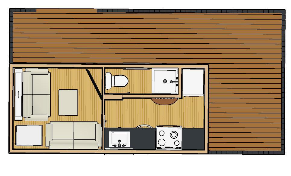 161sqft – 8’6’x19′ – 1bedrm/1bath – Tiny/Small House Plan – us – ala cart