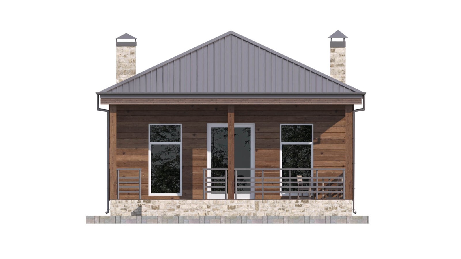 Charming Tiny House 1 Bed, 1 Bath, 583SF Architectural Build Plans PDF Download