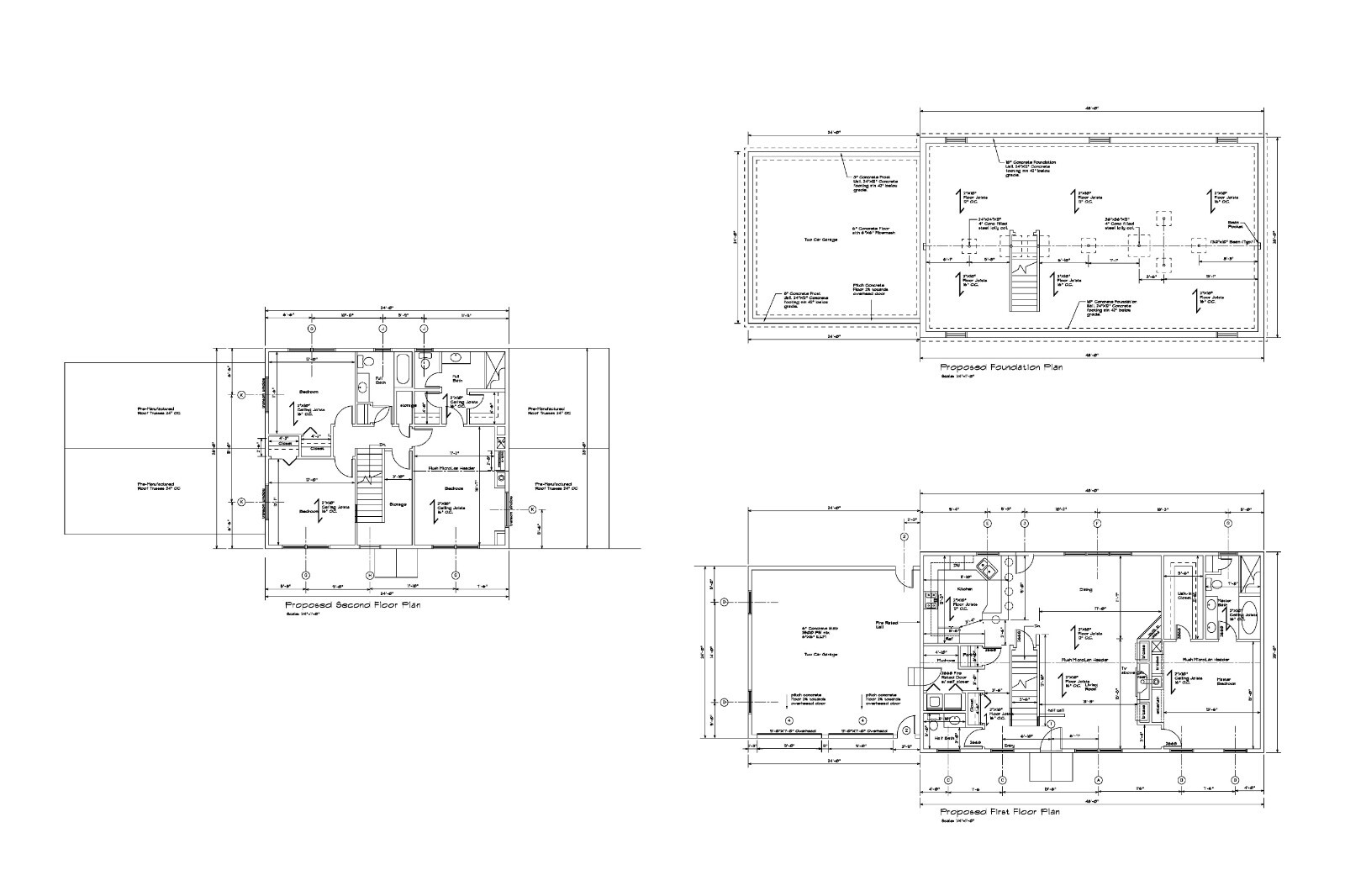HOUSE PLANS COLONIAL PLANS 2330 SF 4BR-3B-2 CAR COLONIAL PLANS #1428