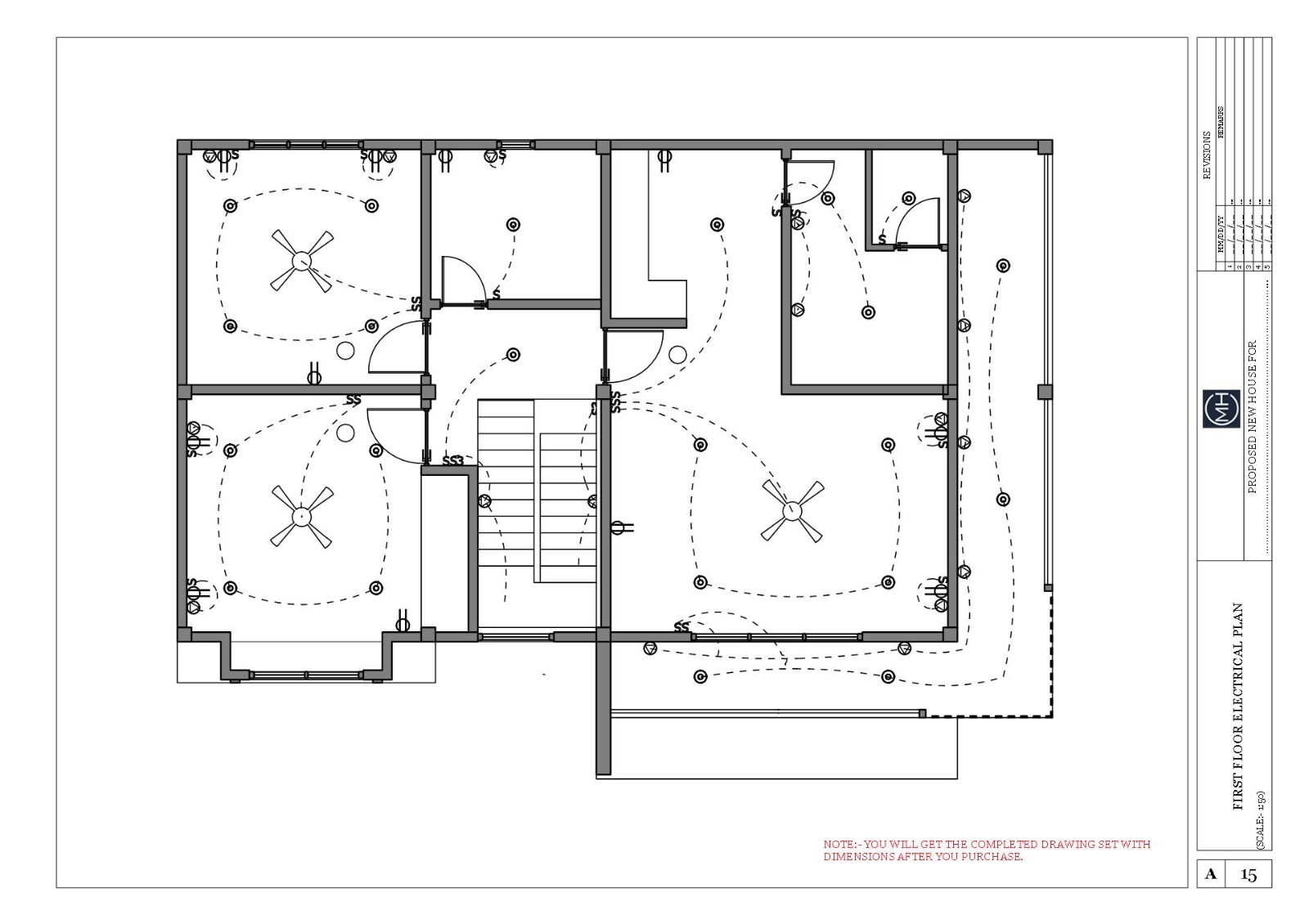 Modern Two Story House Plan 3D images DWG CAD File And PDF For Blueprint Plans