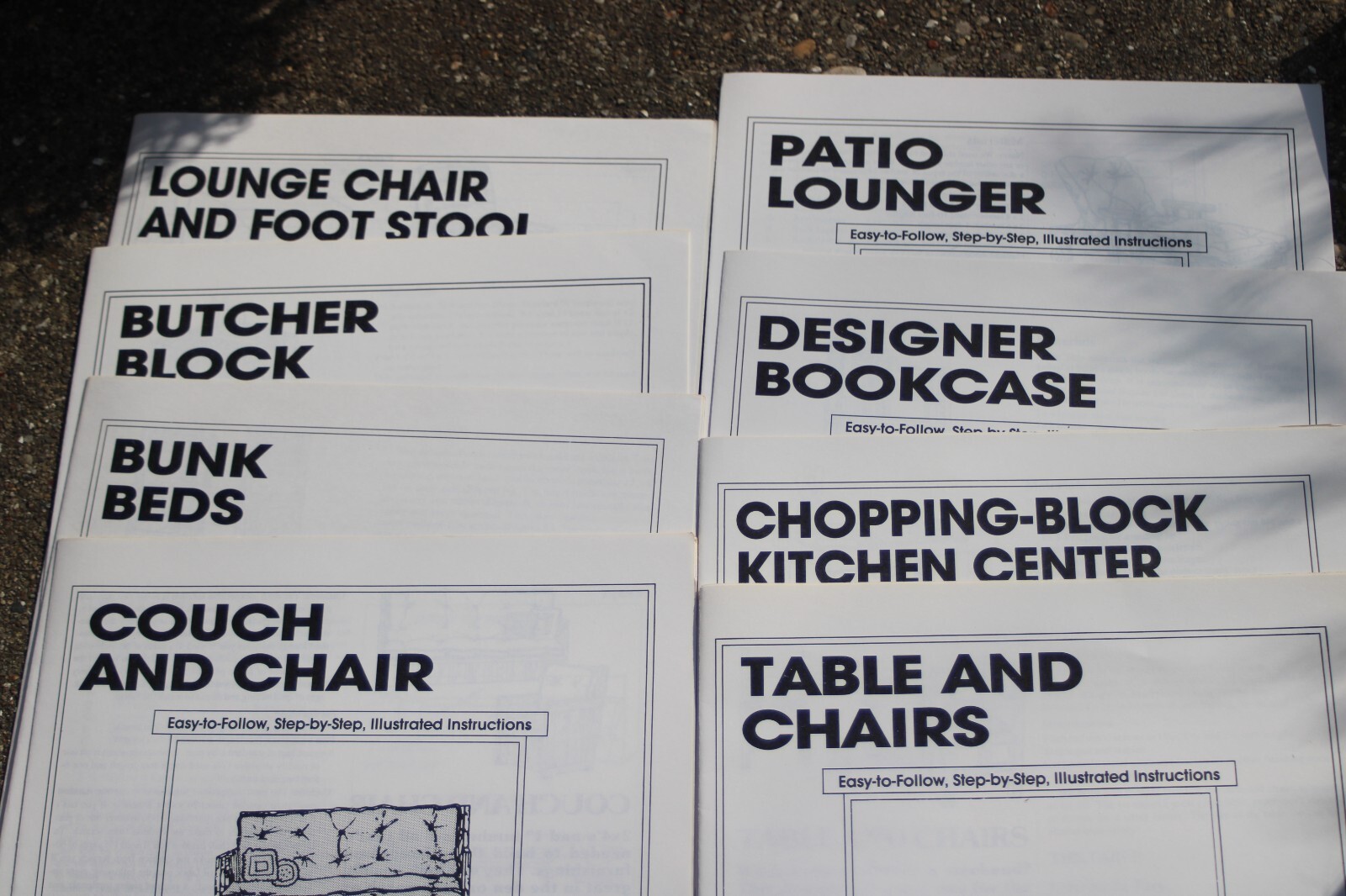 2 x 4 Furniture Plans Packets for 8 Different Projects from Wood Edward Baldwin