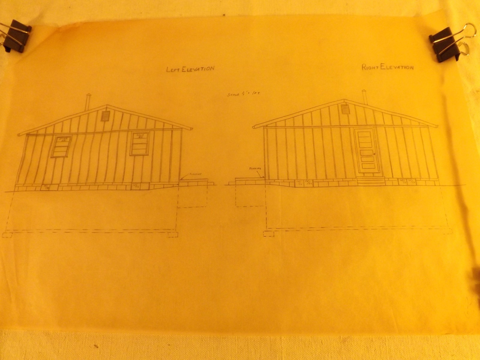 VINTAGE HOUSE BLUEPRINTS #8— 12″ X 18″ SEE PICTURES 6 PAGES