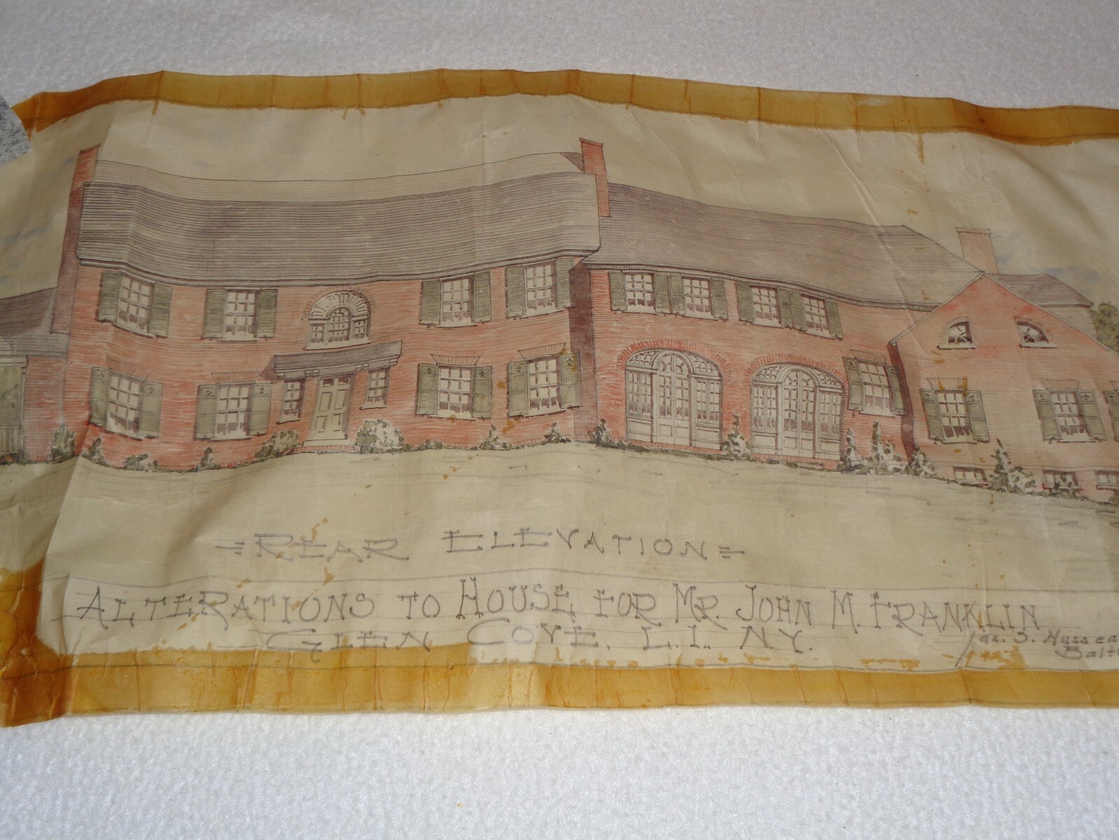 1927 Glen Cove New York James S. Nussear Rare Unique House Architectural Plans