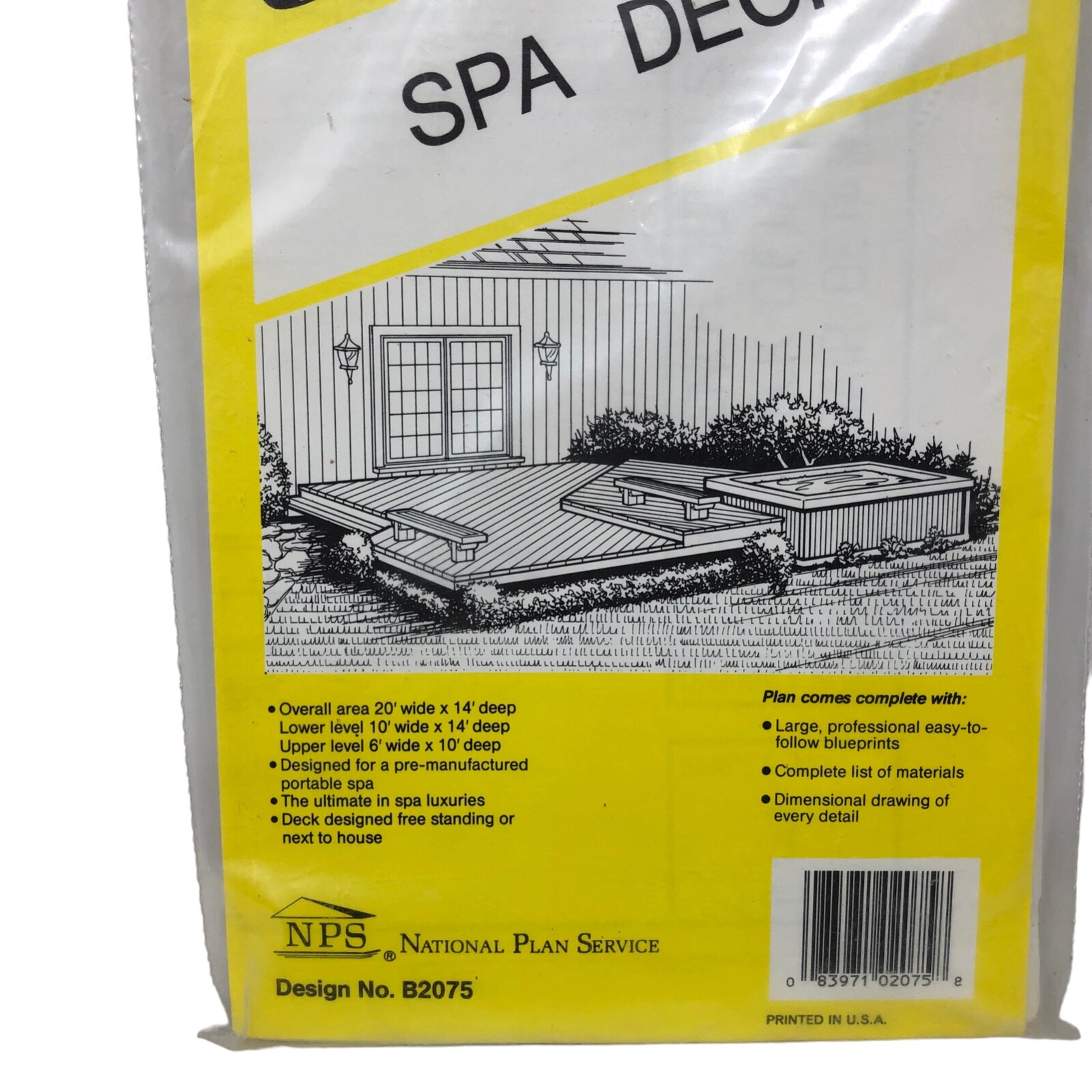 VTG New UCANDO Do-It-Yourself Series Spa Deck Plans Blueprints Design No. B2075