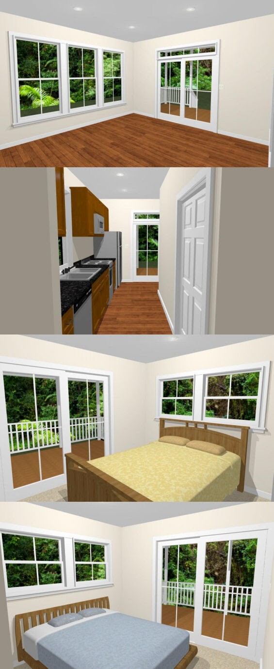 14×28 House — 749 sq ft — PDF FloorPlan — Model 6A
