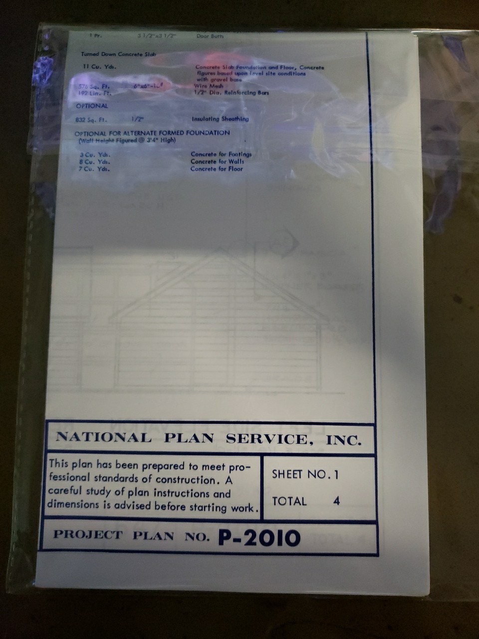 UCANDO P2010 2 car Garage Plans Rebagged With Material List NOS