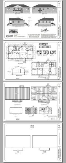 60×30 House — 4 bedroom 3 Bath — 1,800 sqft — PDF Floor Plan — Model 4B