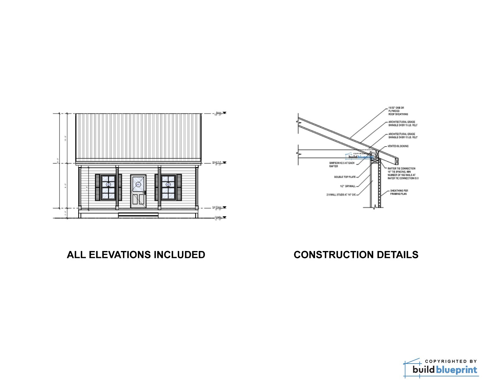 20′ x 24′ Budget Cabin Architectural Plans – PDF Download