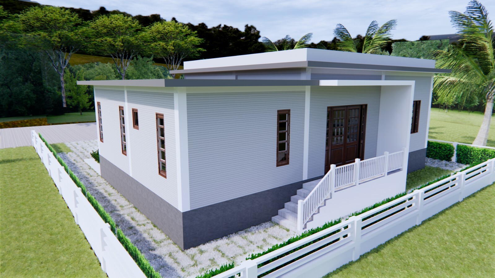 House Plan Drawing 12×11 Meter 39×36 Feet 3 Bedrooms PDF Plan (A4 Hard Copy)