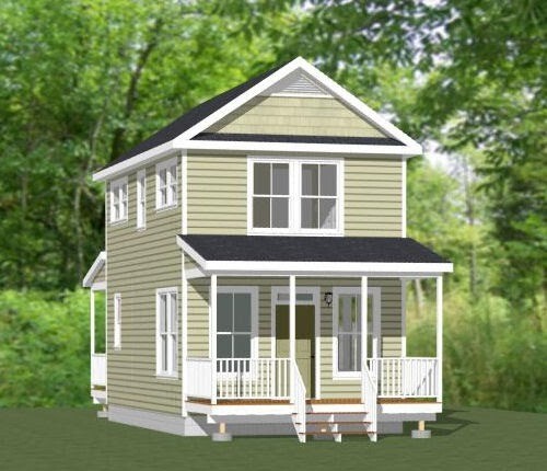 16×28 House — 2 Bedroom 1.5 Bath — PDF Floor Plan — 787 sq ft — Model 5