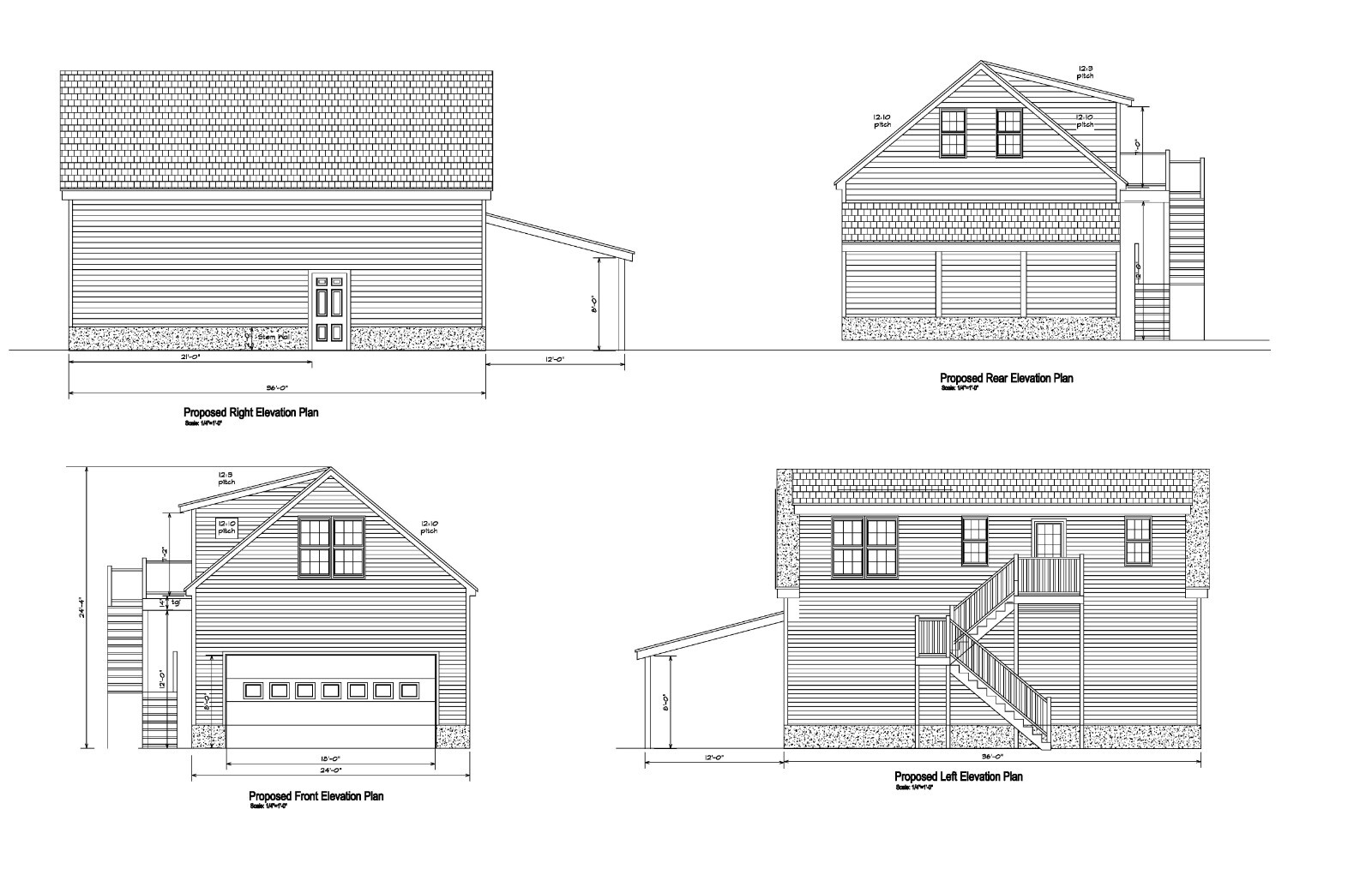 24X36 GARAGE PLAN APARTMENT ABOVE GABLE ROOF PLAN 20-2436-GBL-8