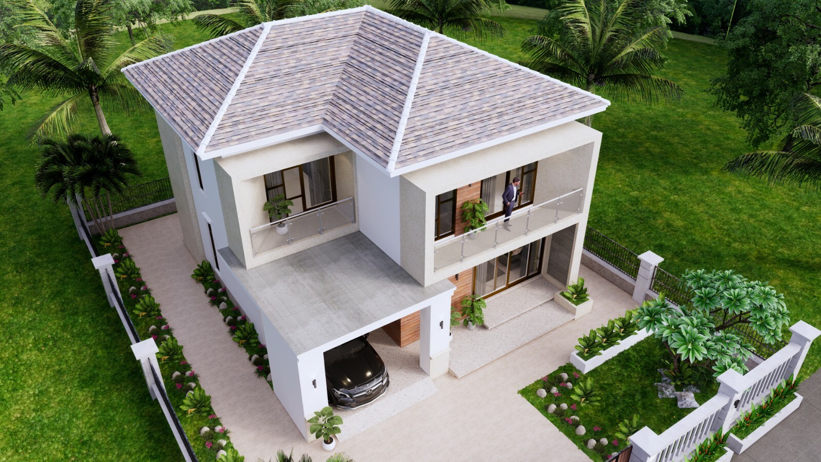 31×36 House Design Plan 9.5×11 M with 3 Bedrooms PDF Full Plans (A4 Hard Copy)