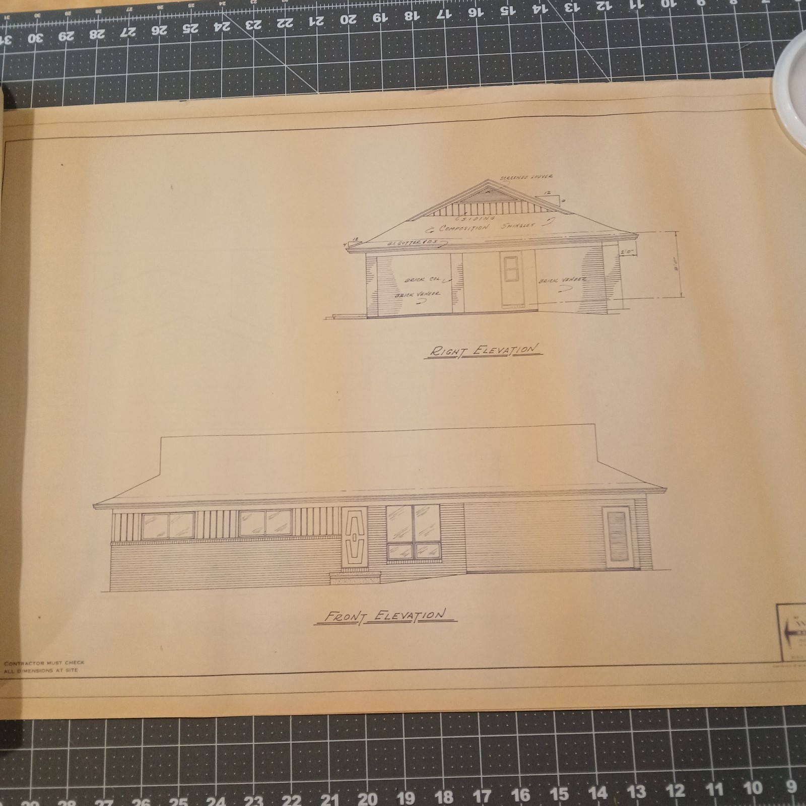 MCM 1966 House Blueprint Plans W.D. Farmer Homes Plan #246 1220 sf 60s Ranch Vtg