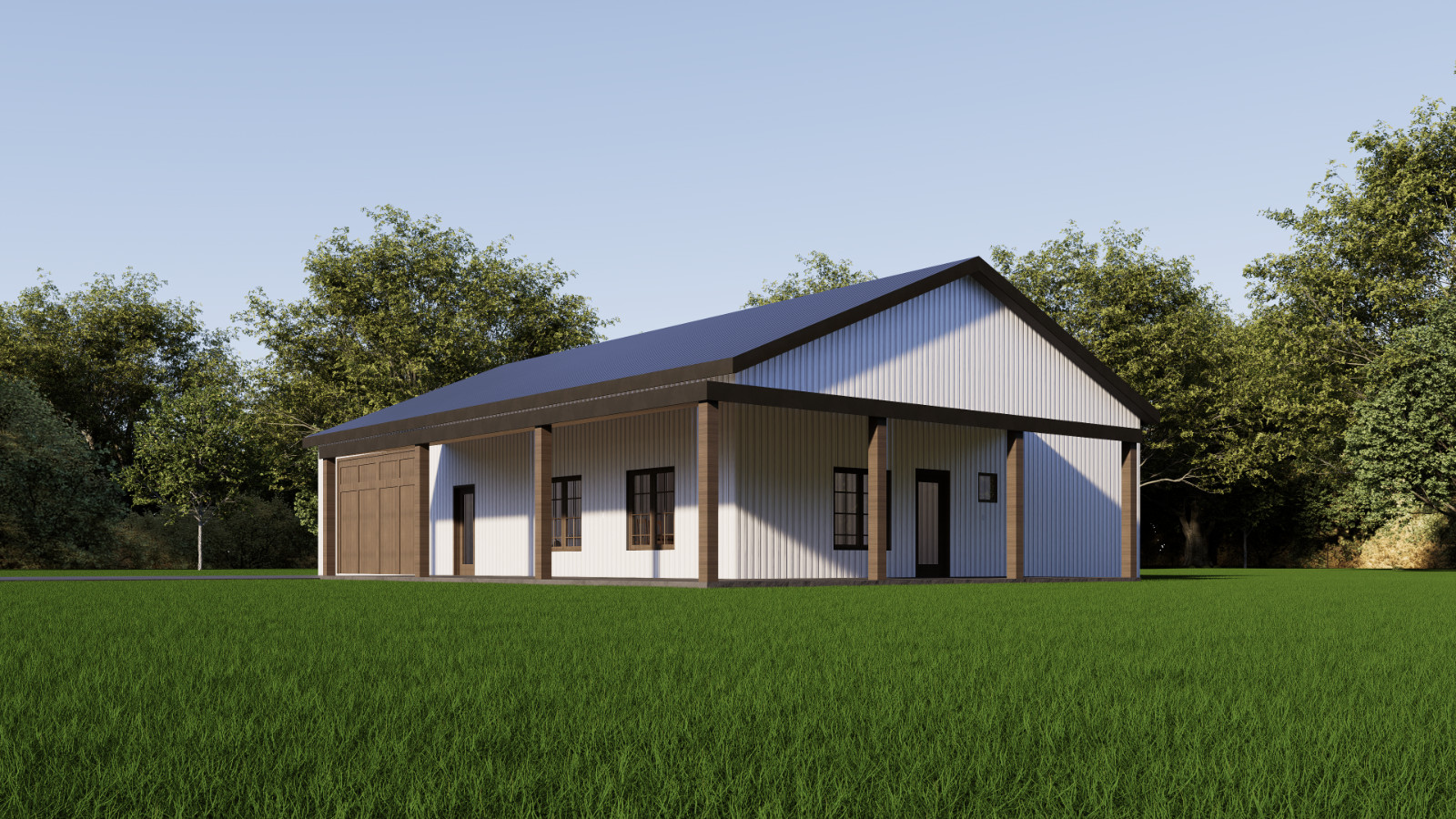 House Plan, 2 Bedroom 2 Bath with Porch & Garage, 40’x60′ floor plan | PDF
