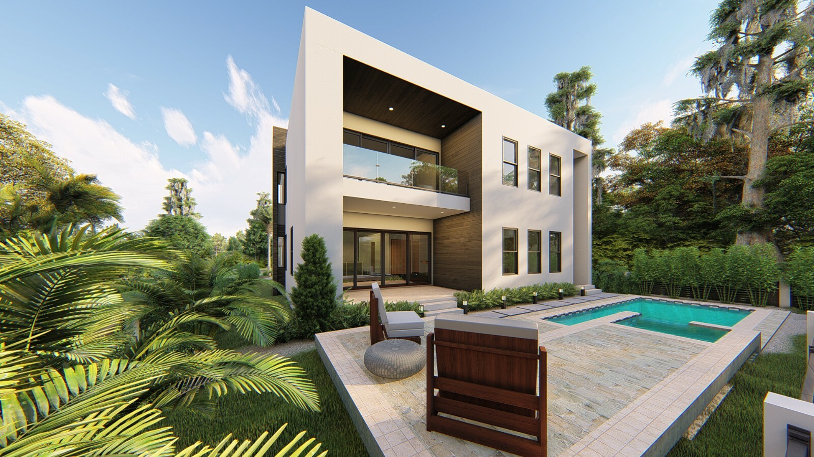 CADFILE BLUEPRINTS CONTEMPORARY TWO STORY HOUSE PLAN ARCHUP #101