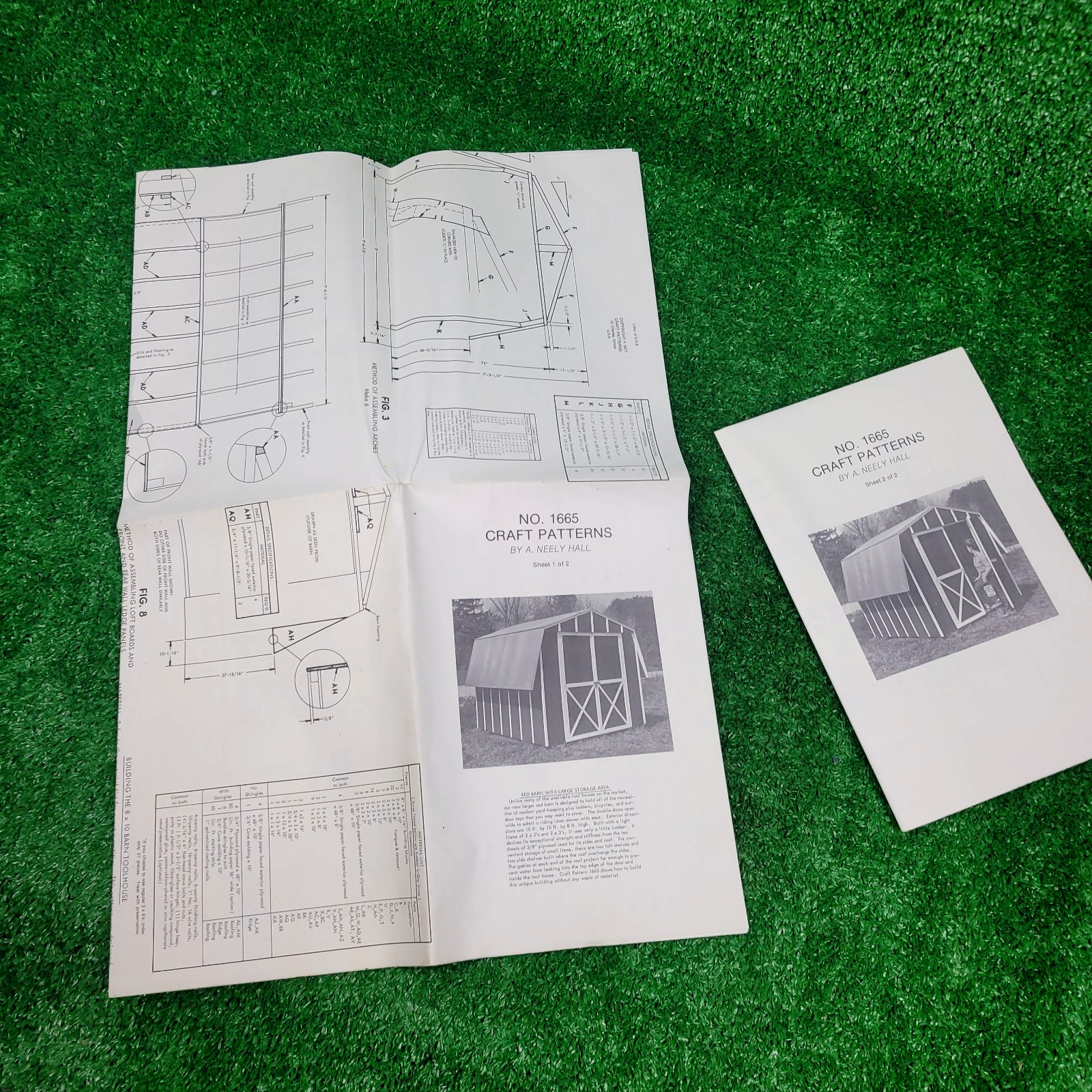 Vintage Shed Barn Storage Building Plans & Specs – Detailed Incl Materials List