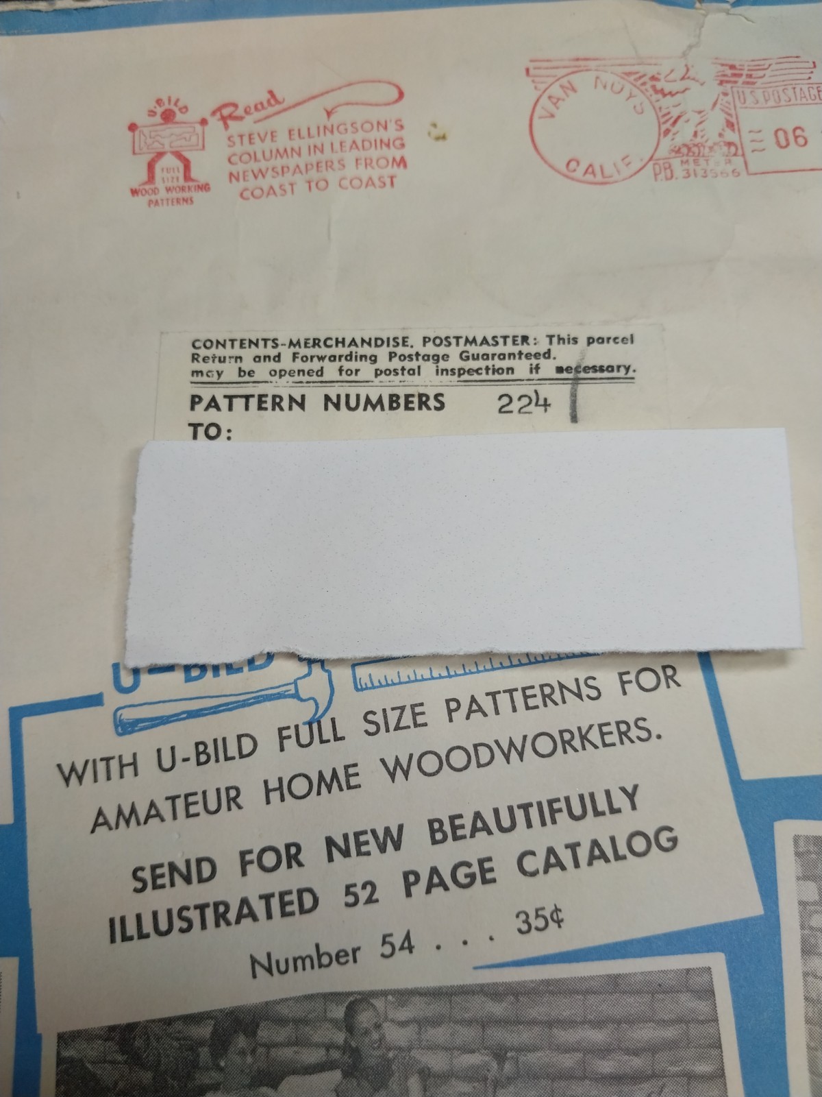 Vintage U-Bild Enterprises Playhouse Woodworking Plan Pattern No. 224