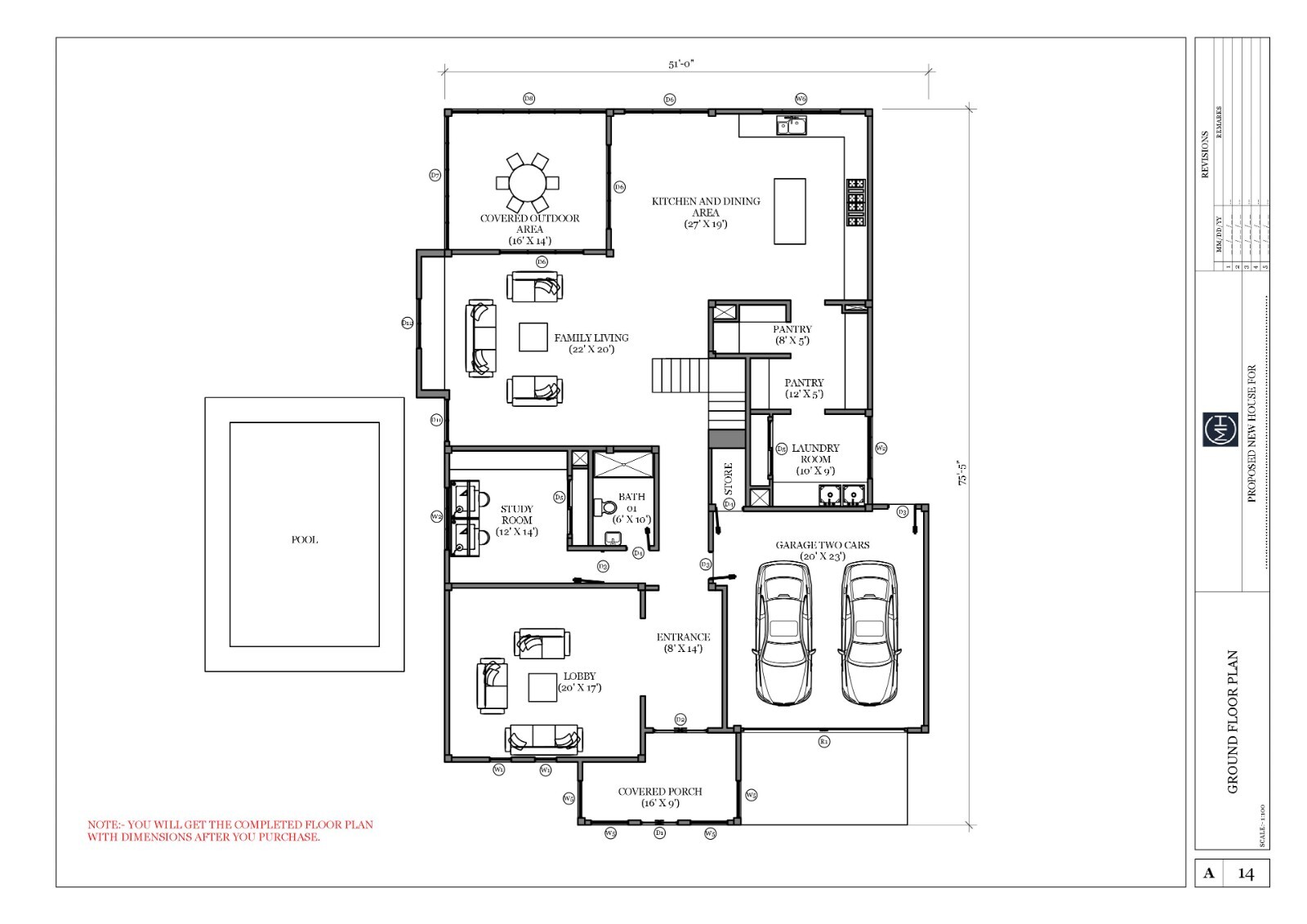 Modern House Plan With 3D Images DWG CAD file And PDF For Blueprint Plans