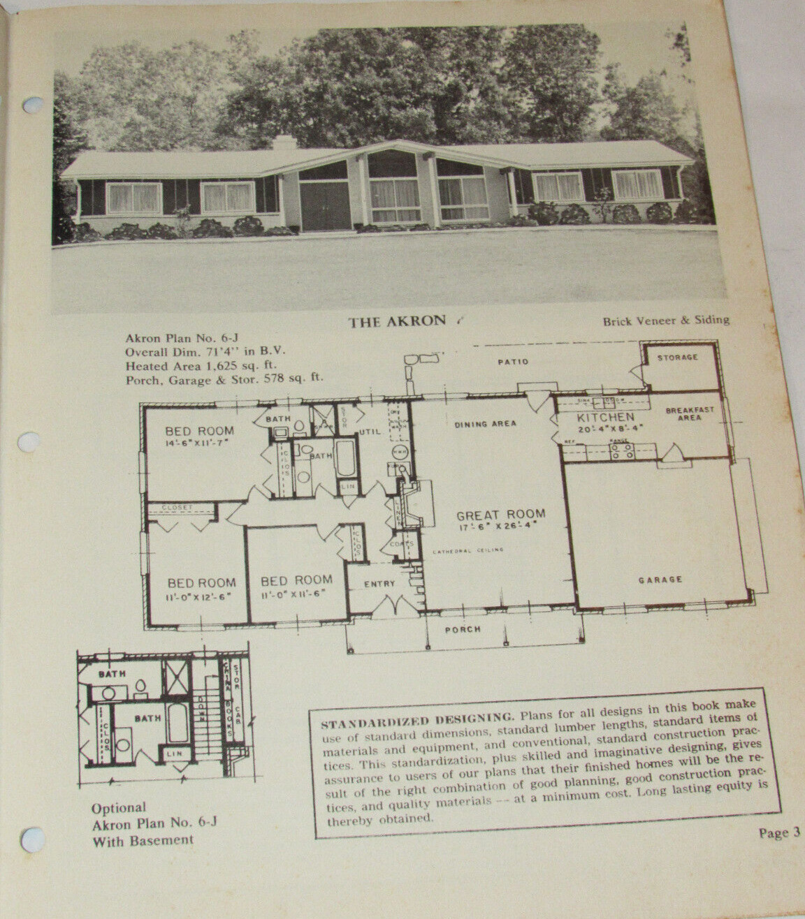 VTG 1970s ’16 HOMES FOR FAMILY LIVING-GREAT ROOM’ CATALOG OF HOUSE PLANS/LAYOUTS