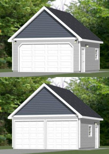 20×20 2-Car Garage — 400 sq ft — PDF Floor Plan — Model 5
