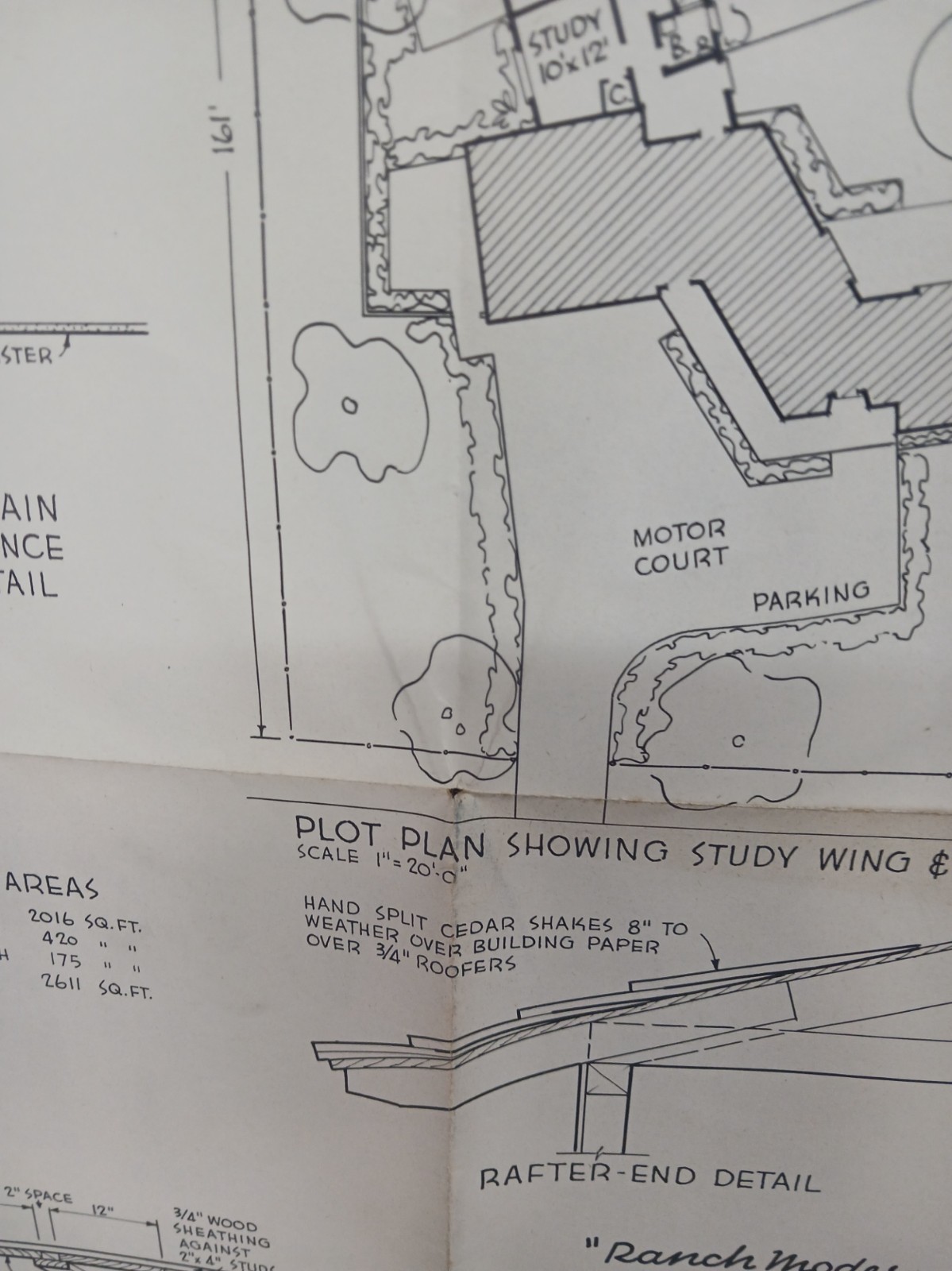 VTG 1950s Ranch Modern U Shape MCM Good Housekeeping House Floor Plan Barkhorn