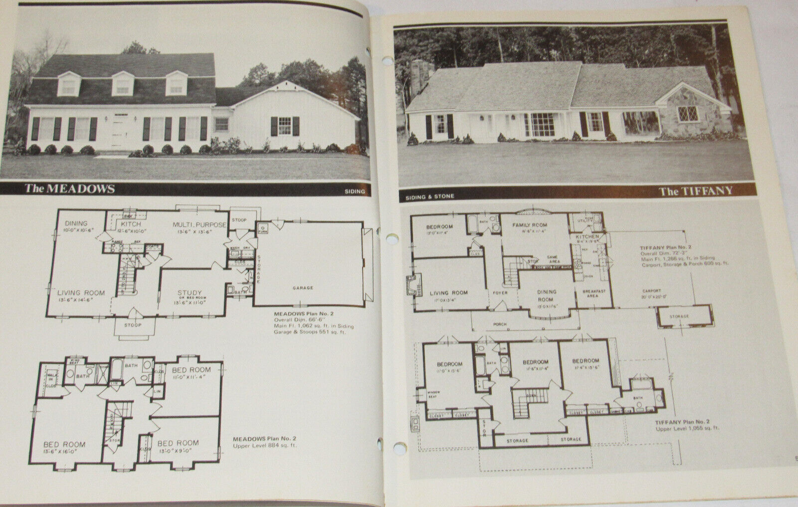 VTG 1976 ’34 OUTSTANDING 1 ½ AND 2 STORY HOMES’ CATALOG OF HOUSE PLANS! LAYOUTS!
