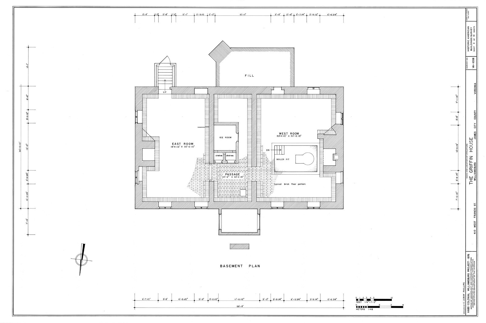 Traditional Brick Colonial Williamsburg Home, Architectural Plans, PRINTED plans
