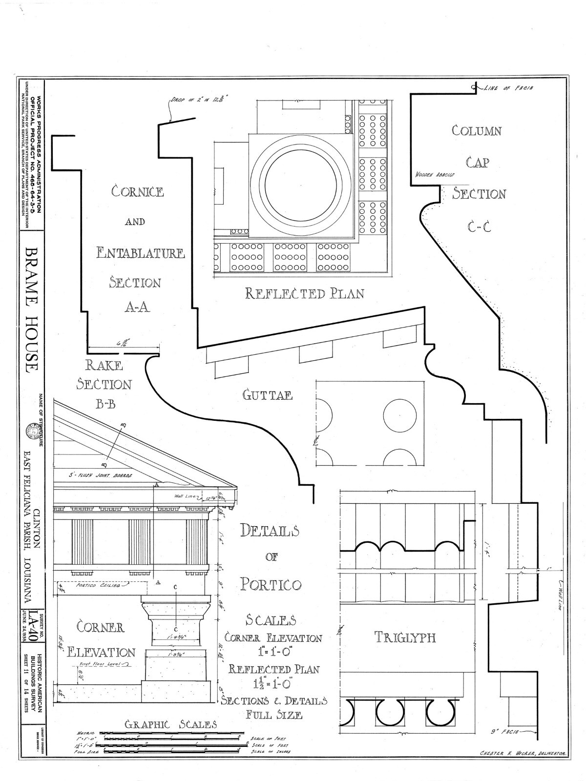 Architectural House Plans, Southern Style Antebellum country home w/ cottage