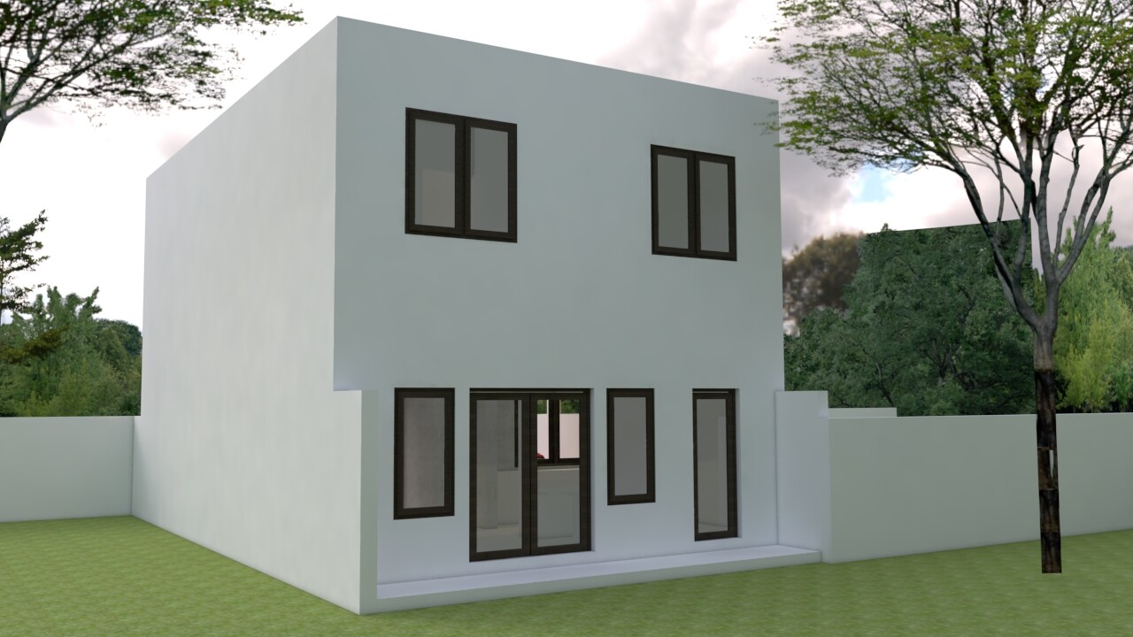 23×36 Feet House Plans 7×13 Meter 3 Beds 3 Baths Flat Roof PDF (A4 Hard Copy)