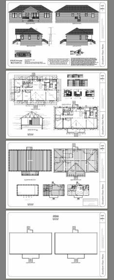 60×30 House — 4 bedroom 3 Bath — 1,800 sqft — PDF Floor Plan — Model 3C