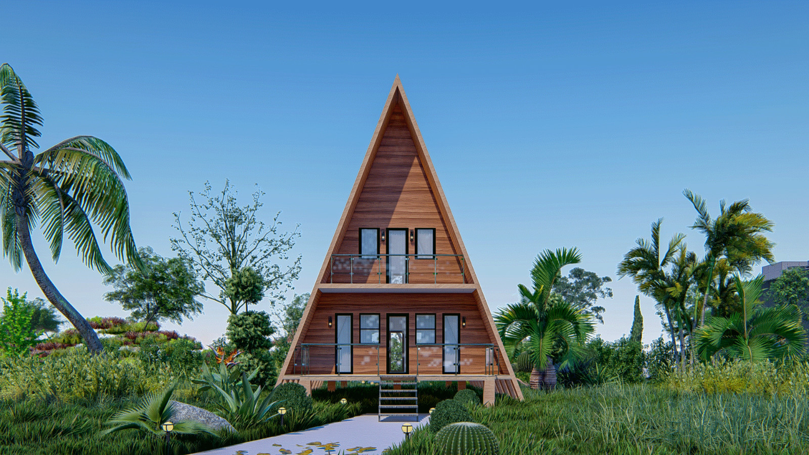 36’x20′ A-Frame Cabin Plans with Loft – Detailed Floor Plans and More