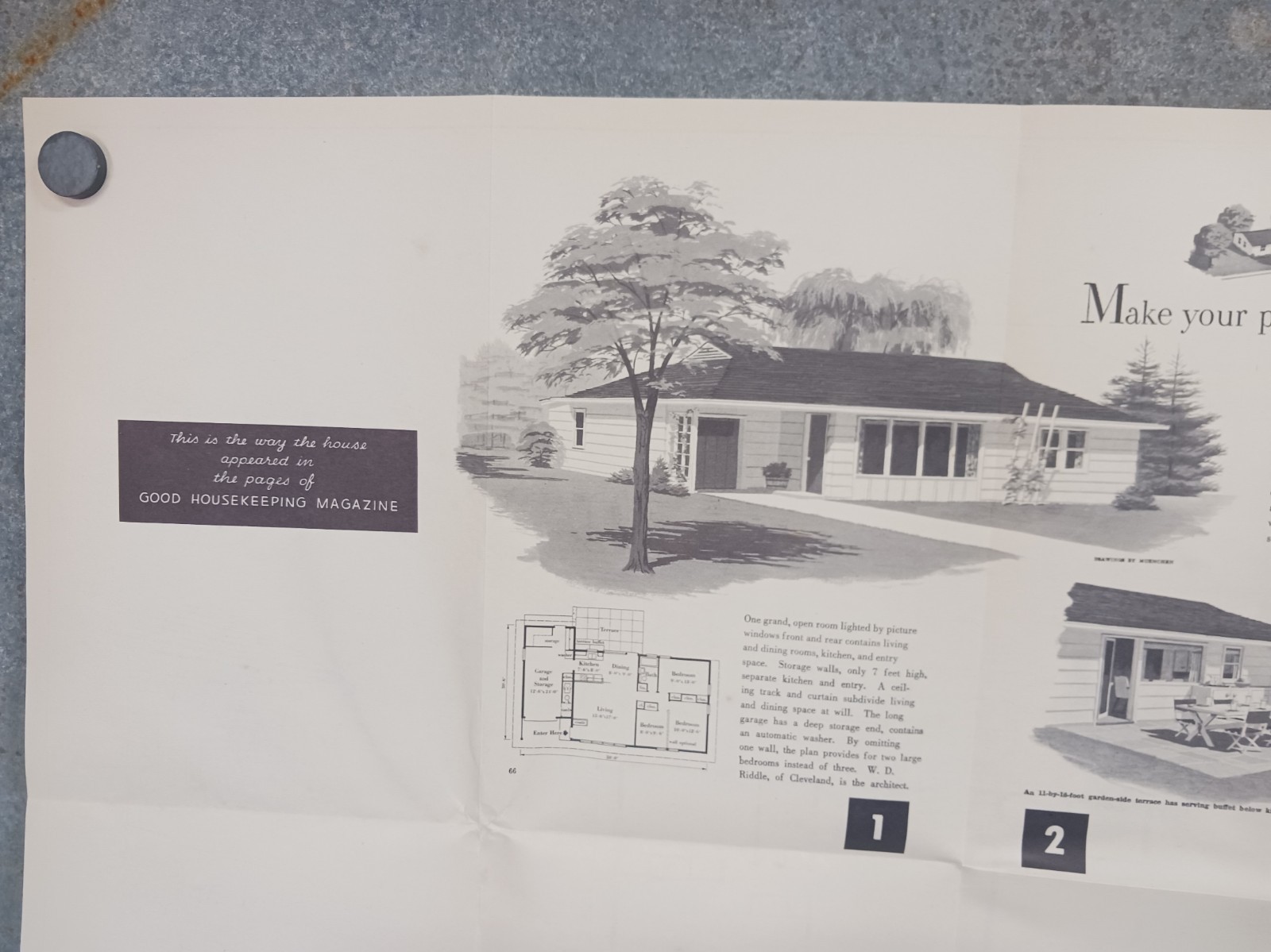VTG Make Your Pennies Count House Good Housekeeping Floor Plan 1950s MCM Cottage