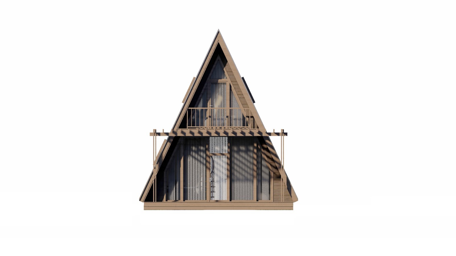 22’x38’ 2 Beds, 1 Bath Small A-Frame Cabin Architectural Build Plans PDF.