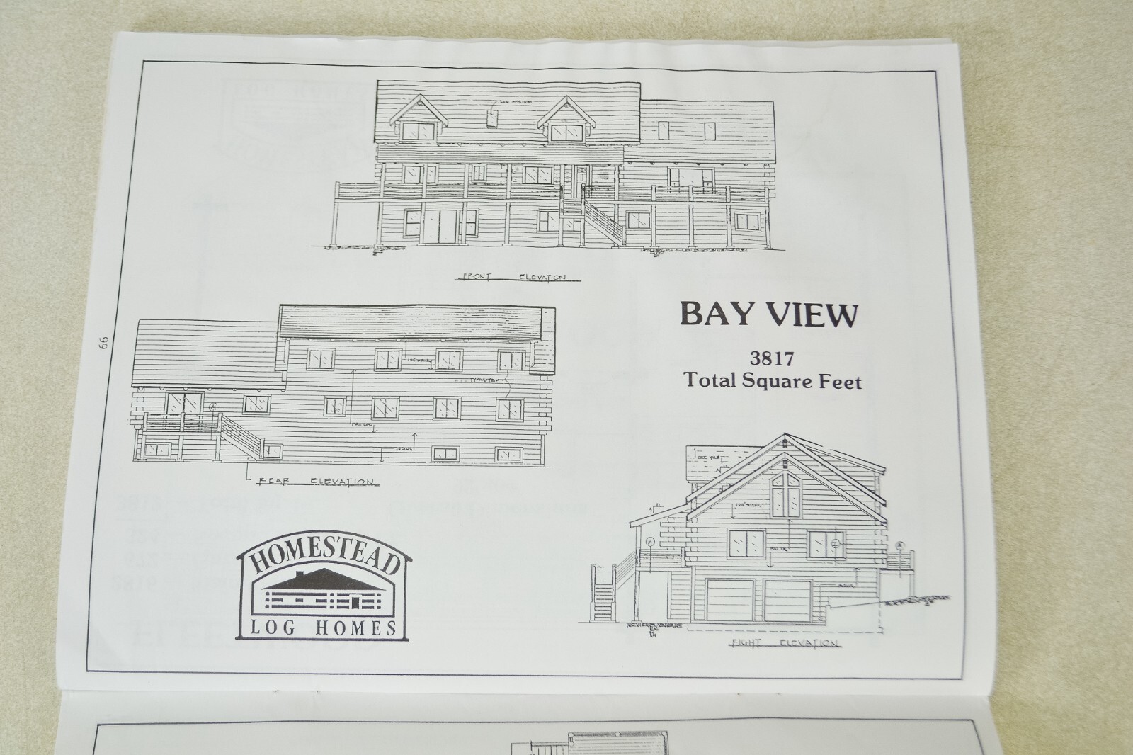 Homestead Log Homes Design Packet Vintage Catalog