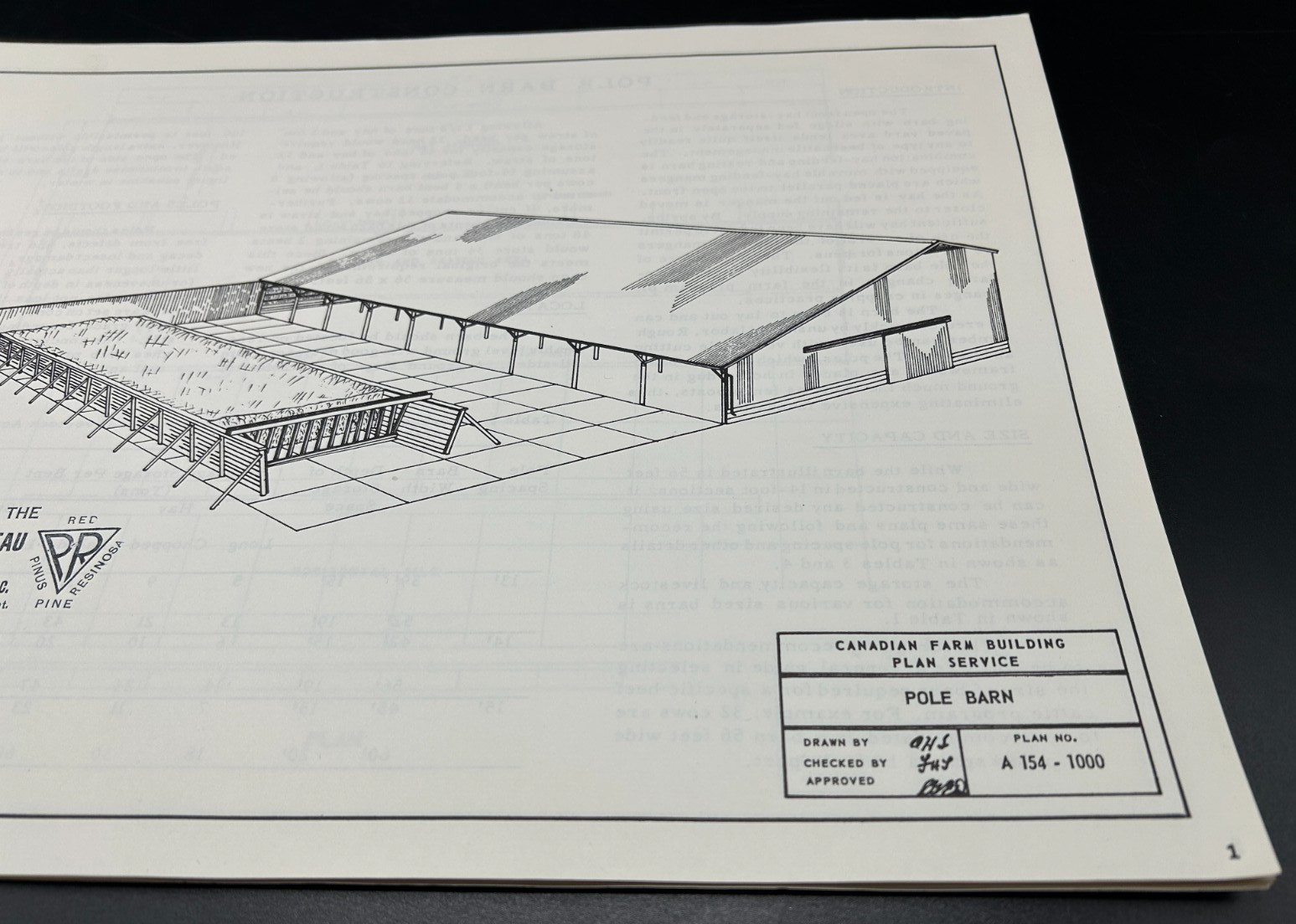 Plans for Pole Barn-Potato Storage-White Pine Bureau-Canadian Lumberman’s Assoc.