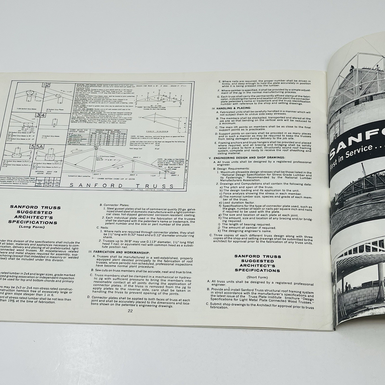 Sanford Trusses Structures Buildings Home Farm Barn Shed Motels Plans Blueprints