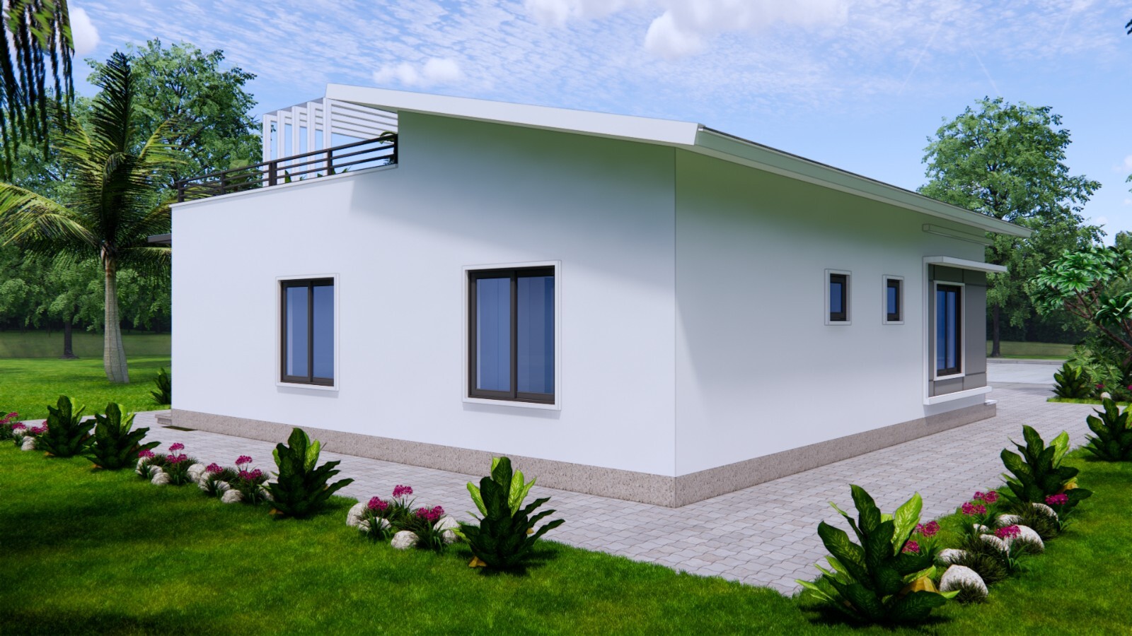 33×33 Feet Small House Plan 10×10 Meter 3 Bed 2 Bath Terrace PDF & A4 Hard Copy