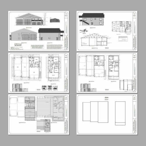 60×50 Apartment with 2-Car 2-RV Garage – PDF FloorPlan – 1,637 sqft – Model 2G