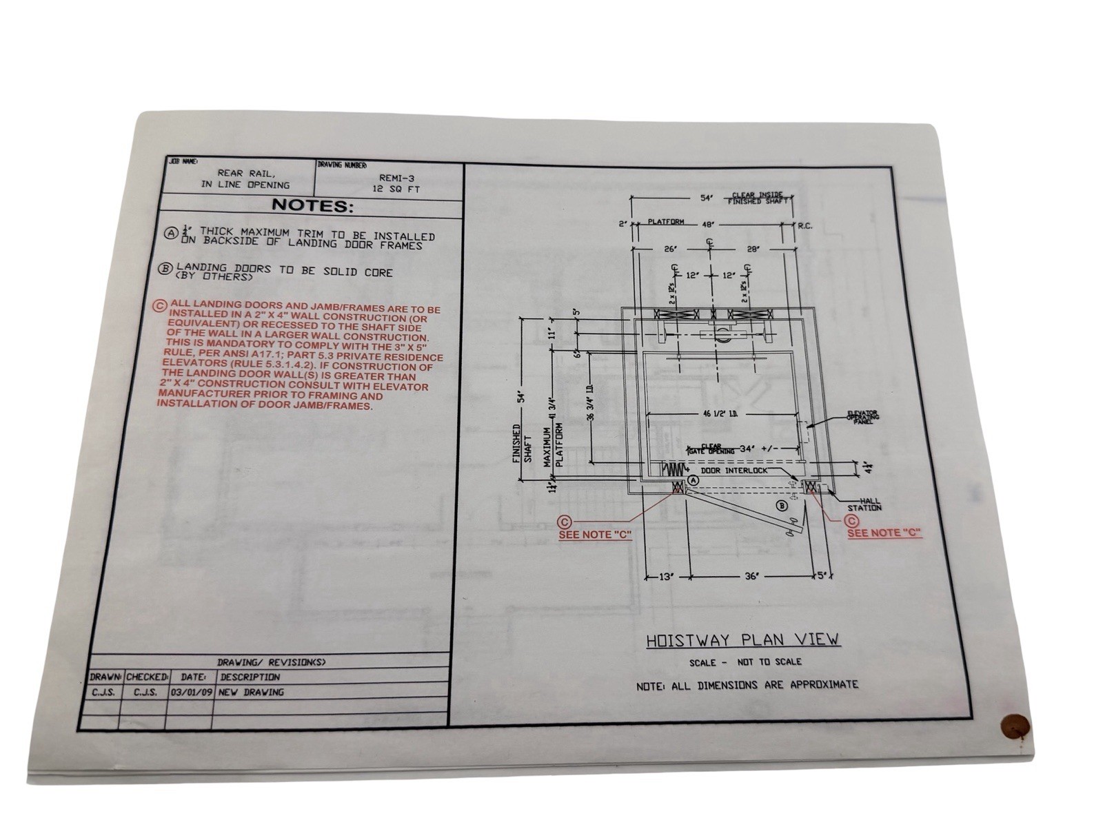 Residential Architectural Blueprint Plans House Floor Plans Elevator Drawings