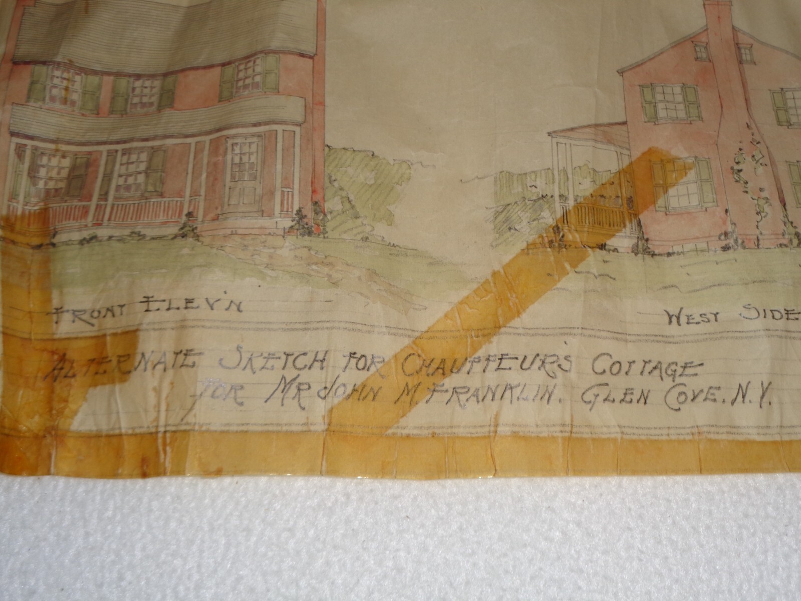 1927 Glen Cove New York James S. Nussear Rare Unique House Architectural Plans