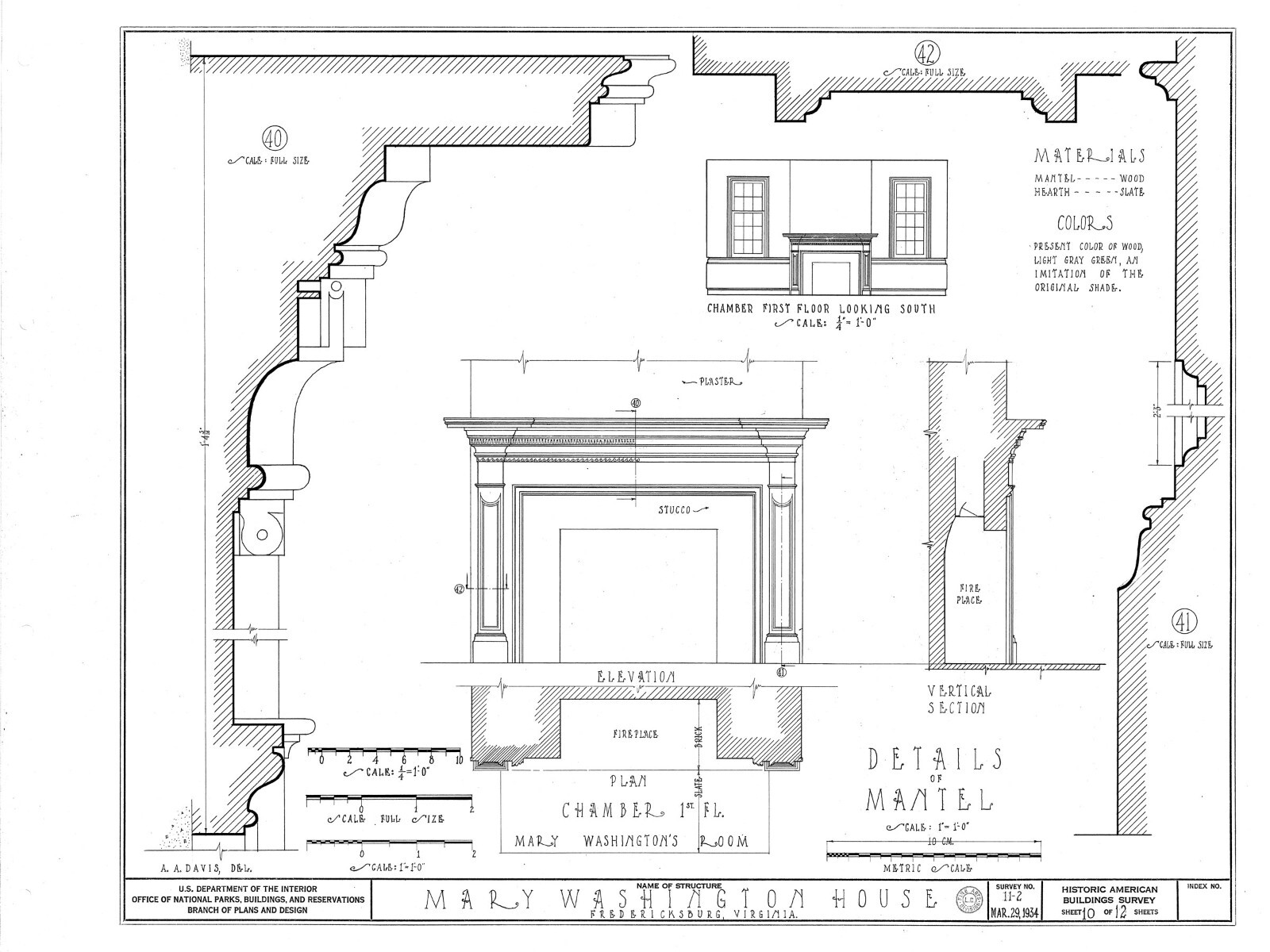 Mary Washington home, traditional colonial house, 4+ bedrooms, printed plans