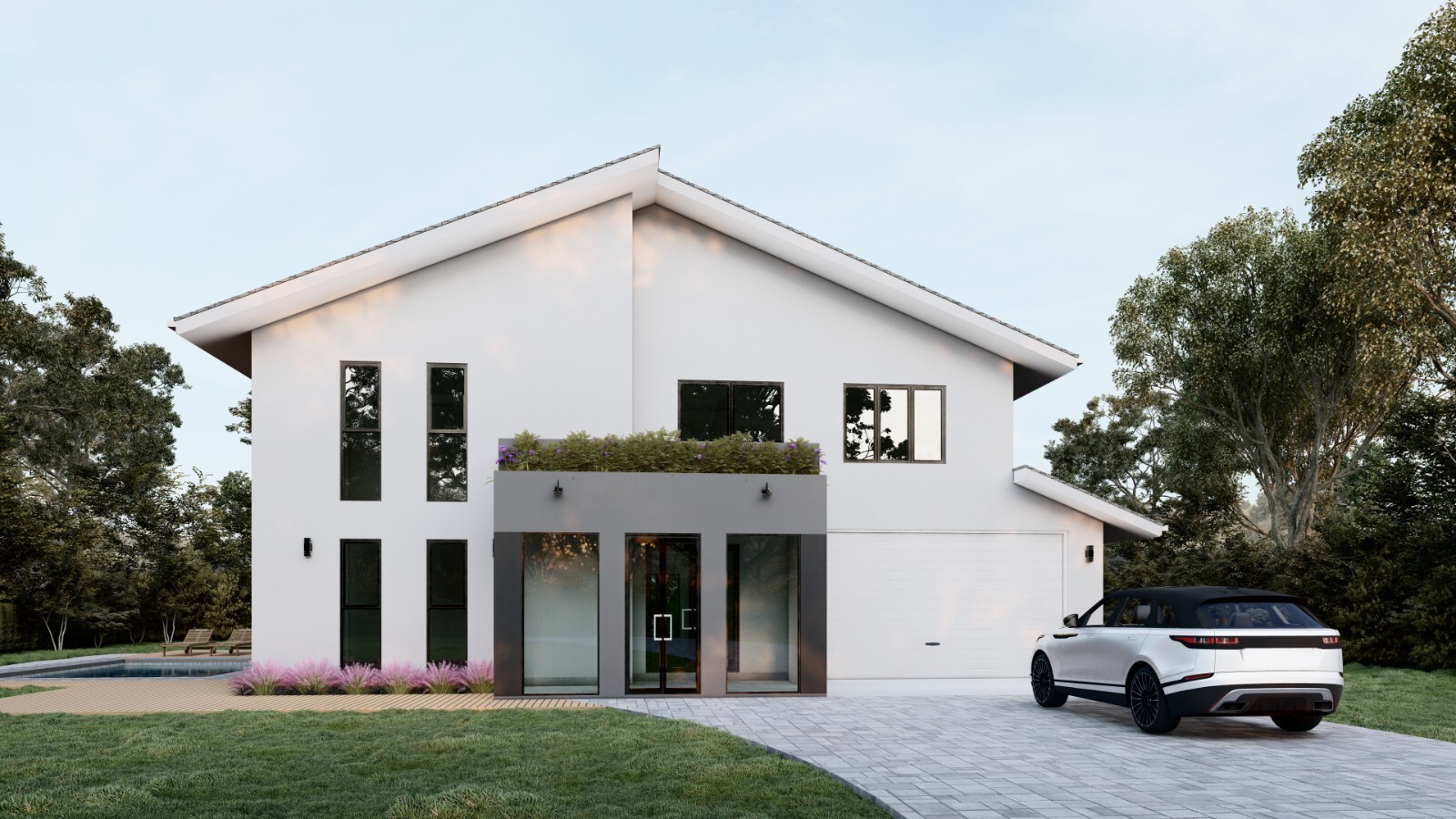 Modern House Plan With 3D Images DWG CAD file And PDF For Blueprint Plans