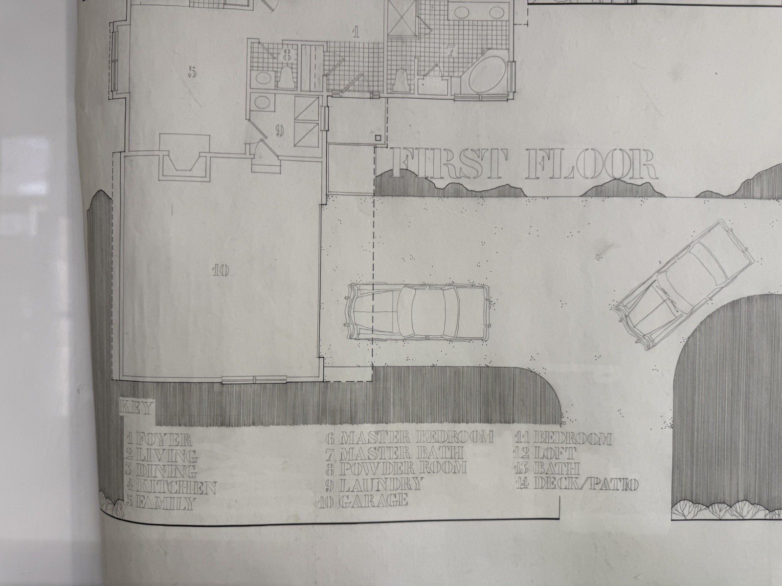 Vintage Architectural Drawings Vellum (Set of 4) House Plans Elevations 30×36
