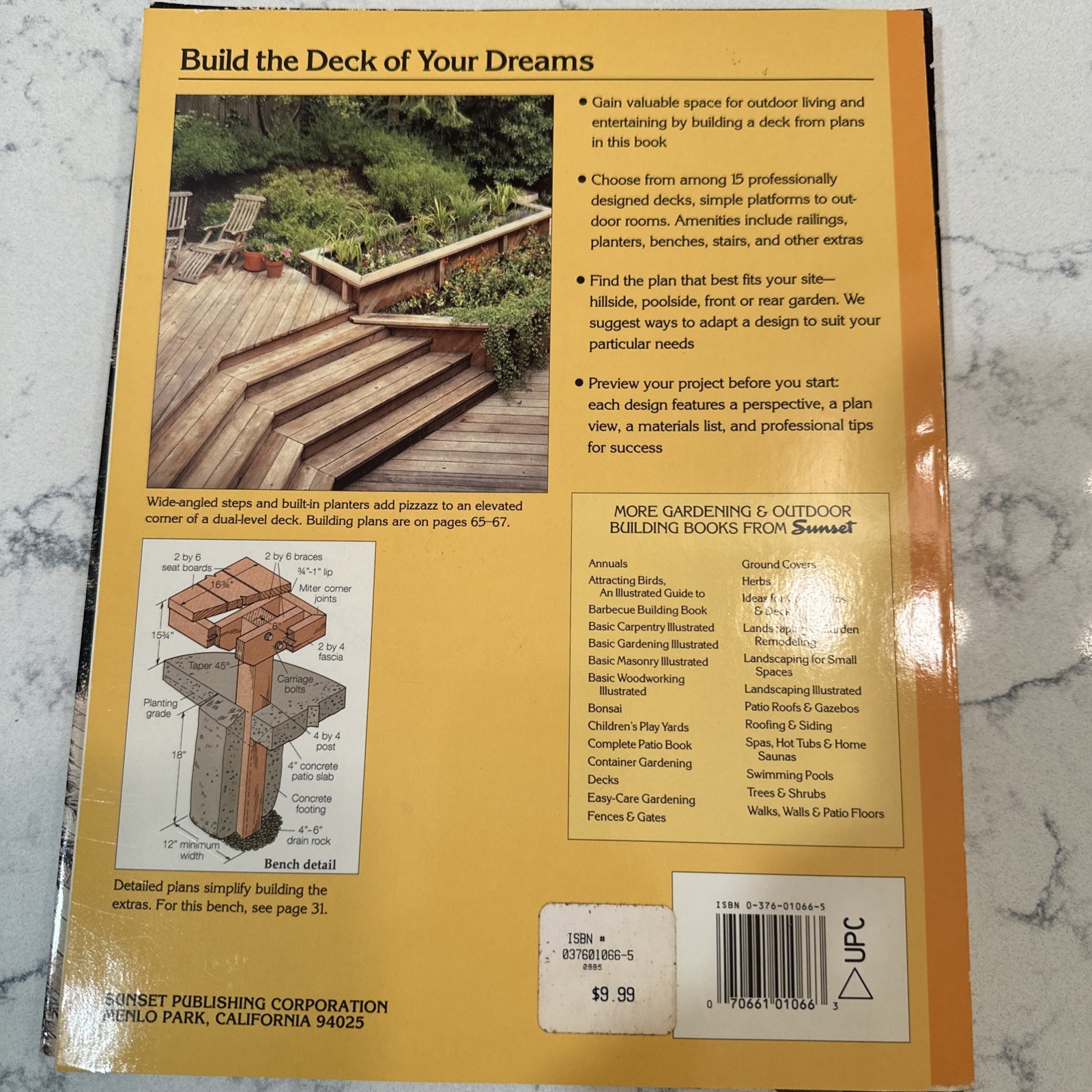 Lot of 5 Vintage DIY Deck Patio Plan Design Build Books 70s -90s Sunset