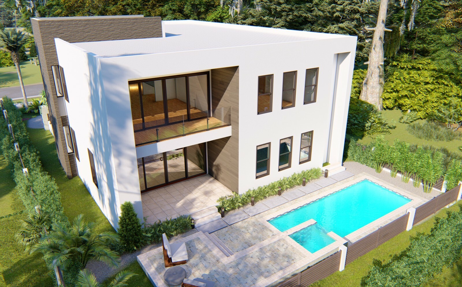 CADFILE BLUEPRINTS CONTEMPORARY TWO STORY HOUSE PLAN ARCHUP #101